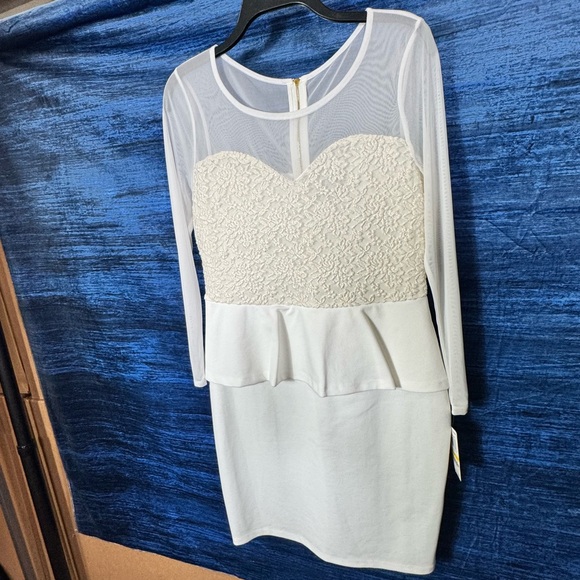 Thalia Sodi White Lace Long Sleeve Dress - Picture 1 of 3